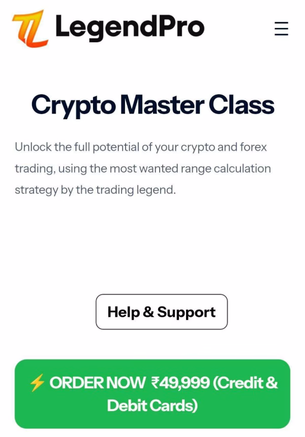Trading Legend Crypto Masterclass Course