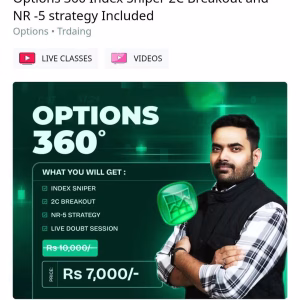 Trade for Sure Course - Option 360 Index Sniper 2C Breakout and NR-5 Strategy Included