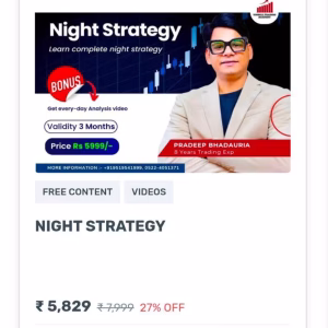 Vinbull Trading Academy Night Startegy Course