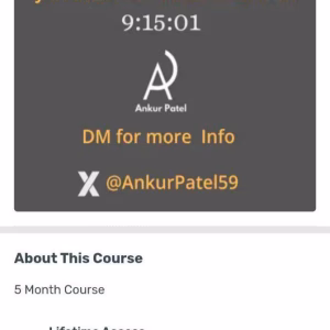 Ankur Patel Mentorship Batch Jan 2024