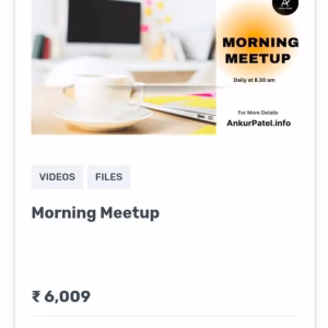 Ankur Patel Course Morning Meetup